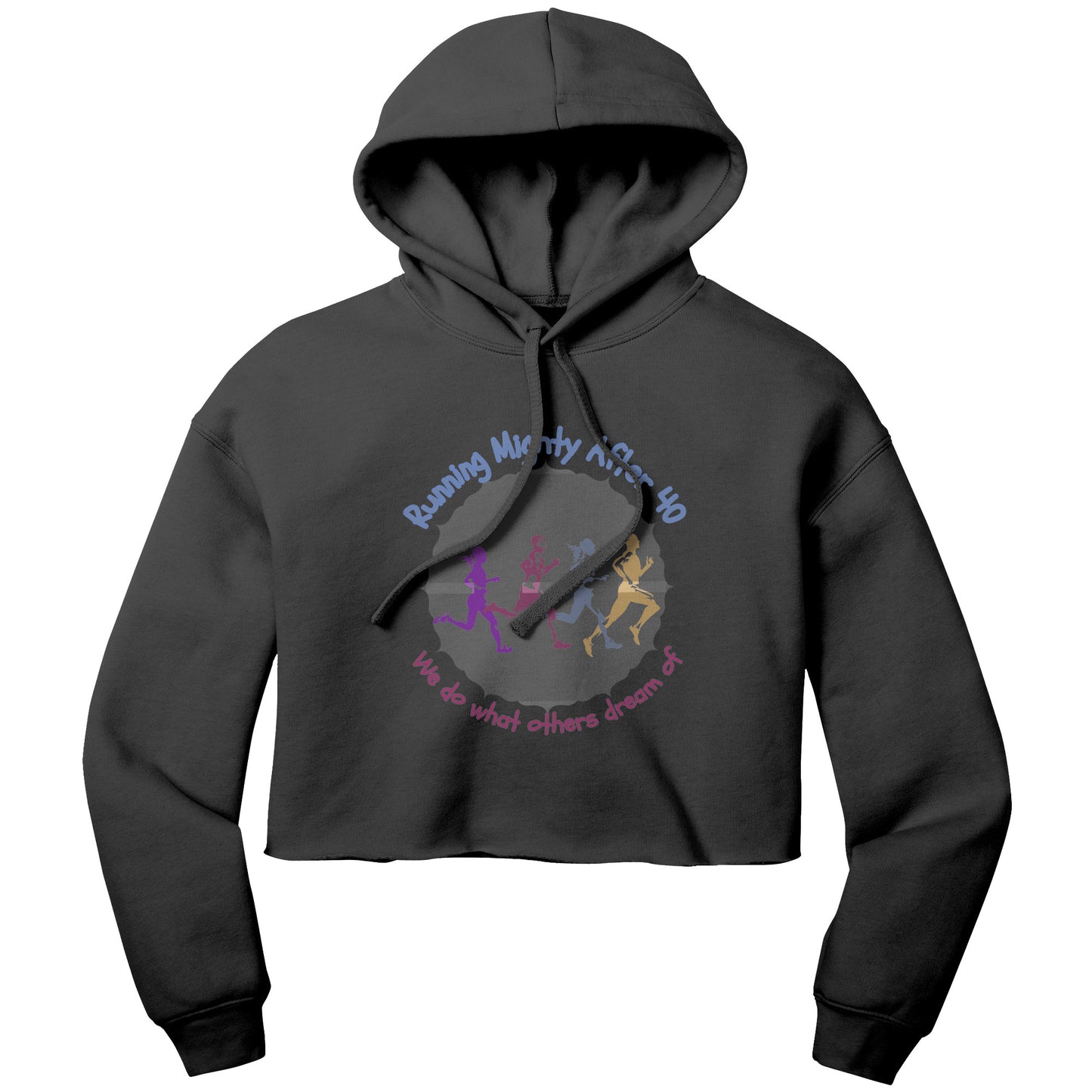 Running Mighty After 40 - Women's Crop Fleece Hoodie