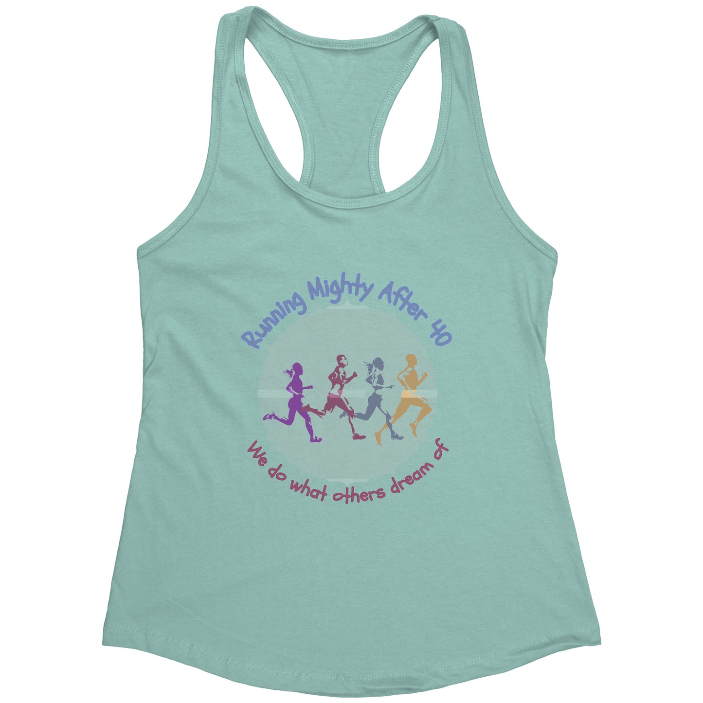 Running Mighty After 40 - Women's Racerback Tank